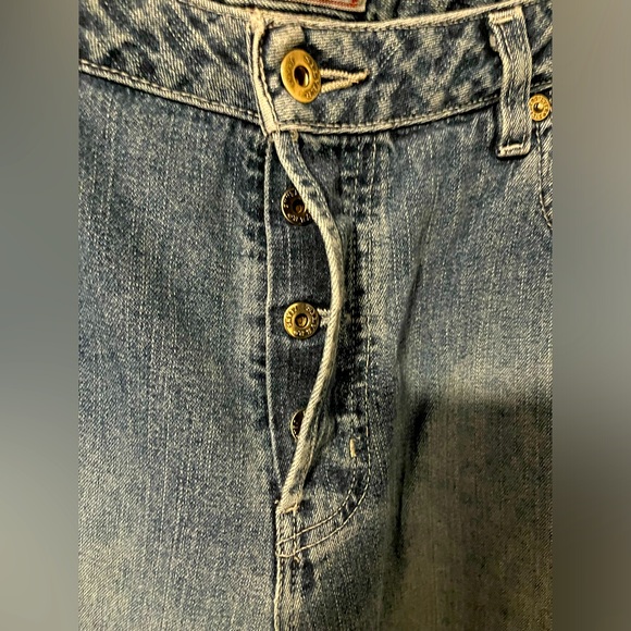 Vintage Y2K Silver Button Fly Jeans - Picture 5 of 12